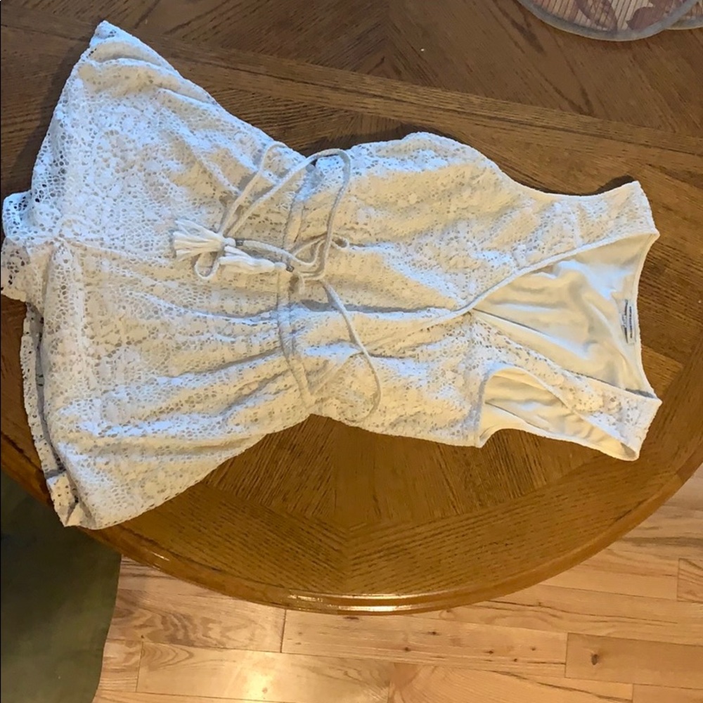 Cream Lace American Eagle Romper